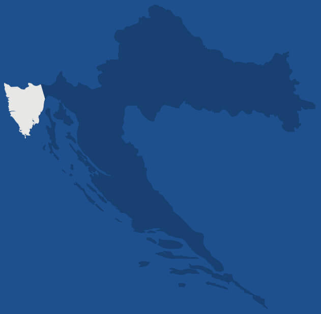 Istria region (map of Croatia)