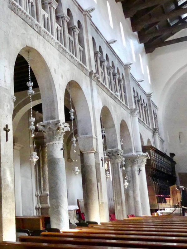 Interior of St. Anastasia Cathedral in Zadar