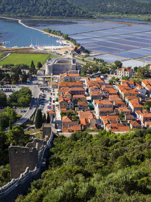 Ston wall croatia saltworks