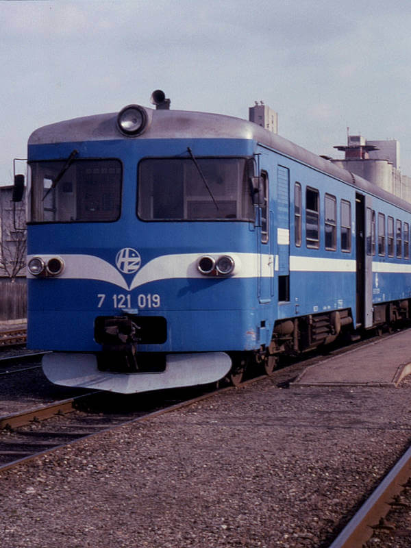 Blue train in Croatia
