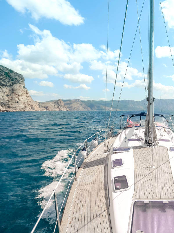 Sailing boat on the sea