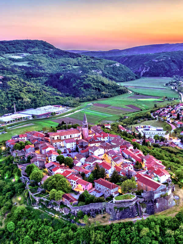 Aerial view of Buzet