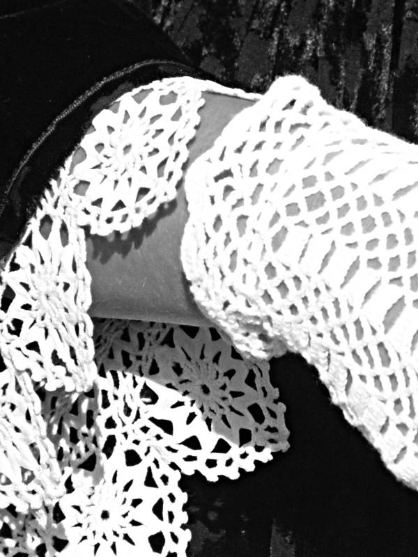 Detail of fine lace work