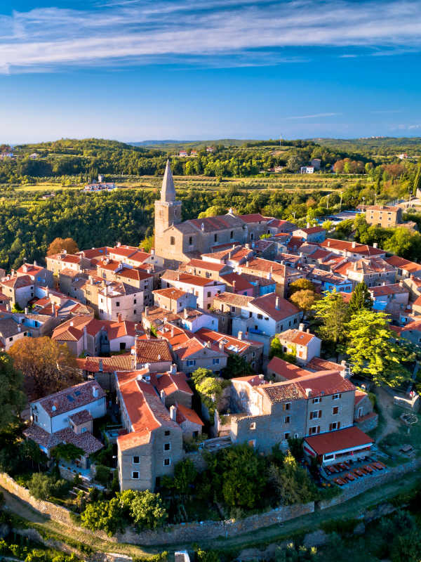 Aerial view of Groznjan