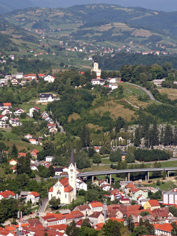 Aerial view of Krapina