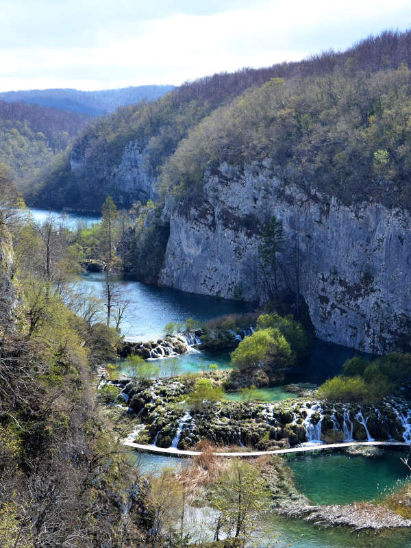 Panorama of the Korana river in Plitvice