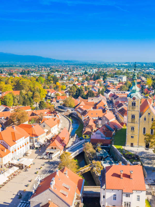 Aerial view of Samobor