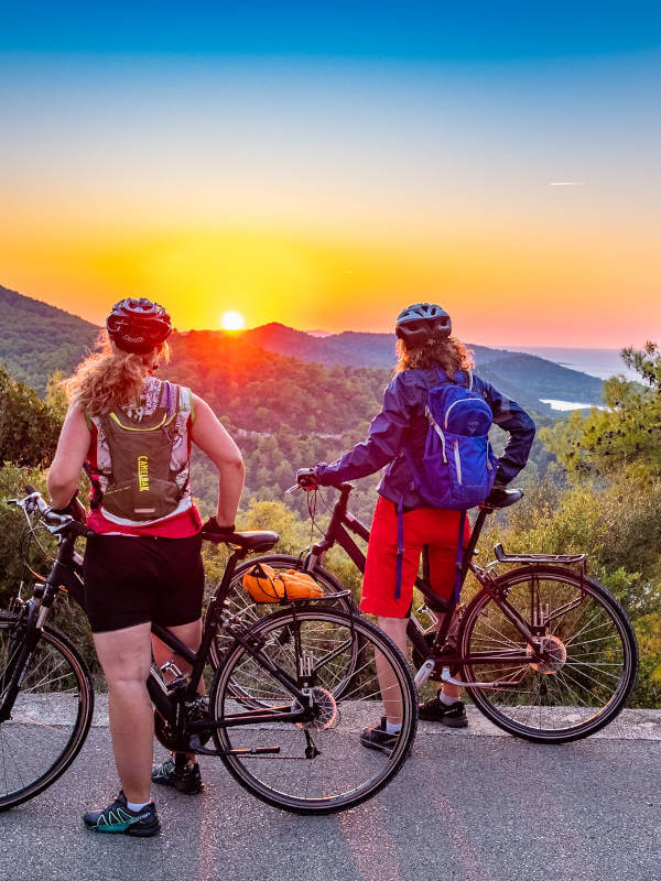 Sunset by bike