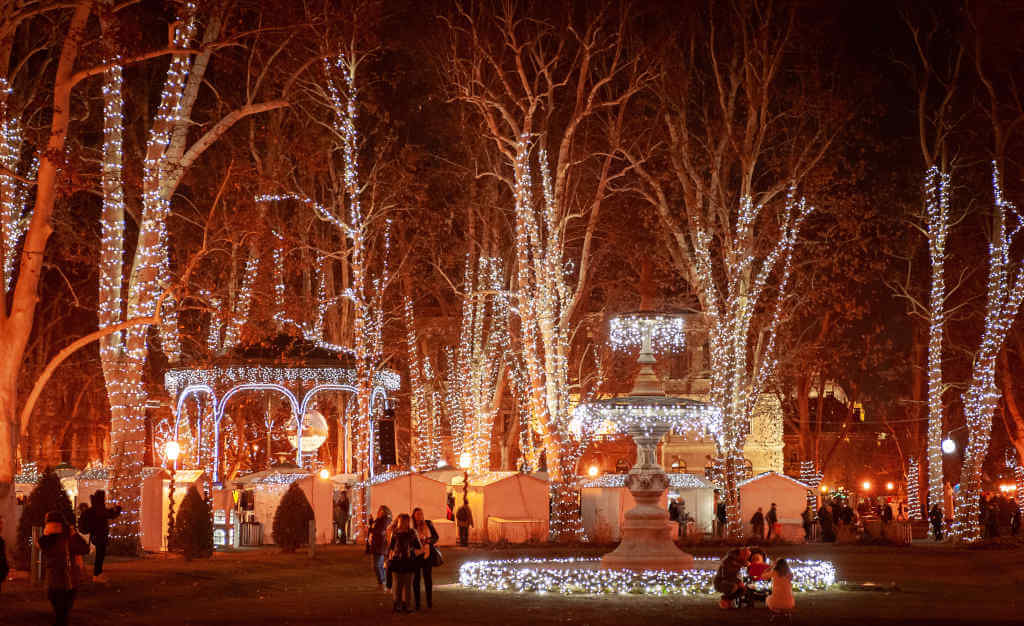 Night Zargreb during advent