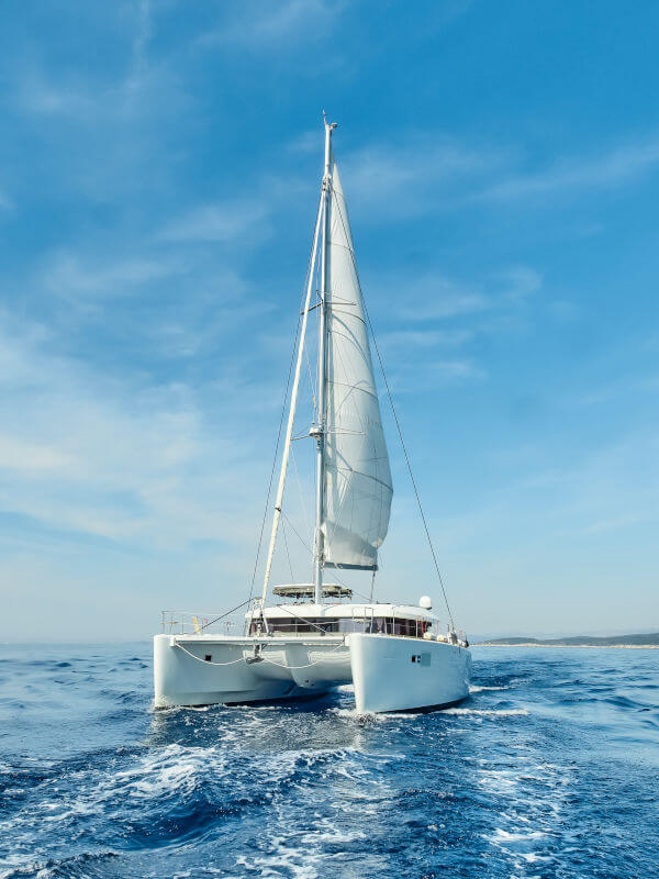 Catamaran at sea