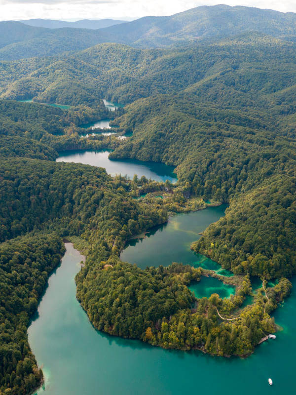 View of the Plitvice lakes
